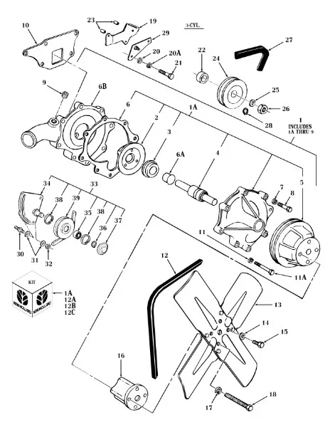 87800109 - Ремкомплект водяного насоса